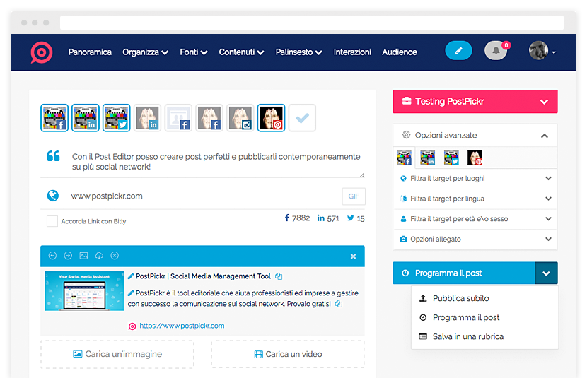 post editor full PostPickr