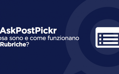 #AskPostPickr: cosa sono e come funzionano le Rubriche?