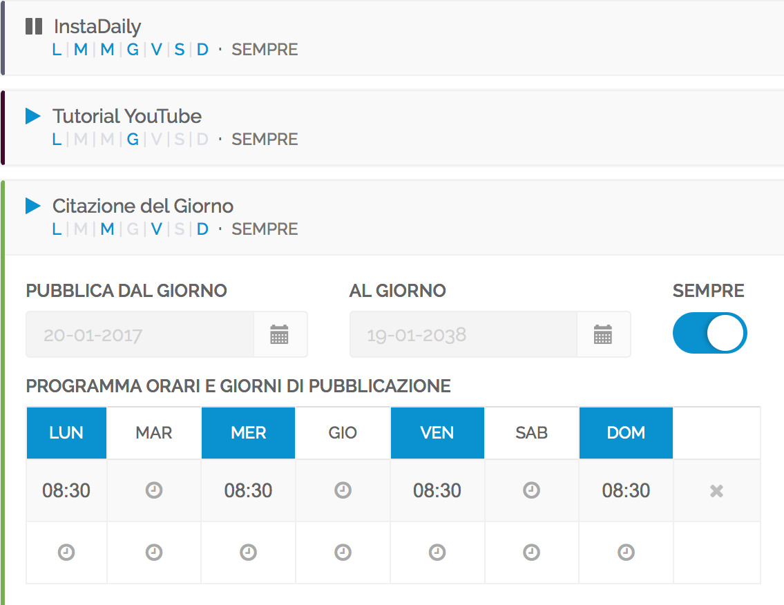 Gestione Canali Telegram - Rubriche e Code Programmate