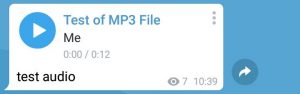 Telegram Audio Publishing - Formato mp3