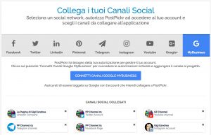 Google My Business - connessione canale on PostPickr