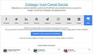 Google My Business - connessione canale on PostPickr