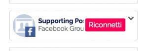 pulsante riconetti gruppi Facebook