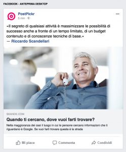 Facebook post - Link preview