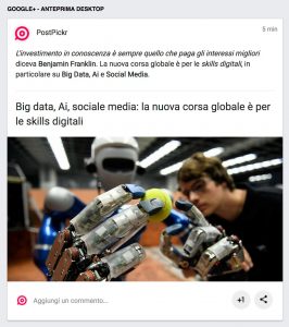 Google+ - Post con formattazione markdown