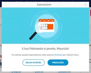 Salva esportazione come excel o visualizza in una pagina web