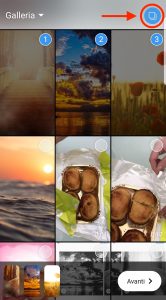 Selezione di immagini multiple per le Storie di Instagram