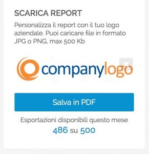 Audience - caricamento logo aziendale nei report