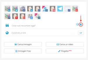 La nuova icona dei Messaggi Predefiniti nel Post Editor
