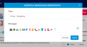 Finestra di editing del messaggio