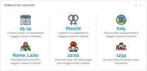 Segmento di Analisi "Highlights" - Metrica "Pubblico dell'Account"
