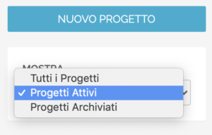manu filtro stato progetti