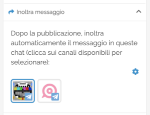 La sezione Inoltra Messaggio delle Opzioni Avanzate