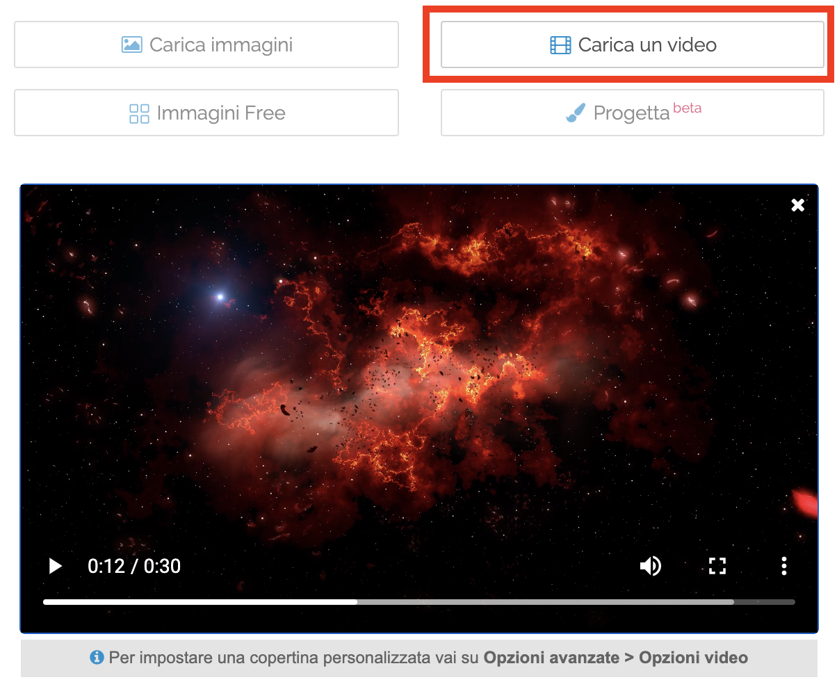 Il nuovo player dei video incorporato nel Post Editor