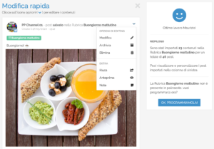 Anteprima rapida dei post importatii