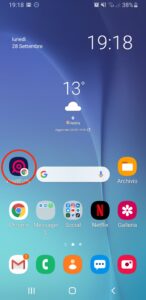 L'app di PostPickr aggiunta alla schermata Home