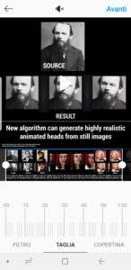 Opzione di ritaglio della durata del video