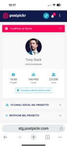 La sezione Panoramica in versione responsive