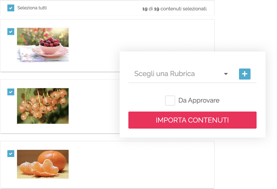 Importazione multipla di immagini