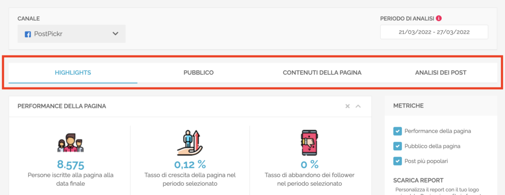 Audience - Segmenti di analisi