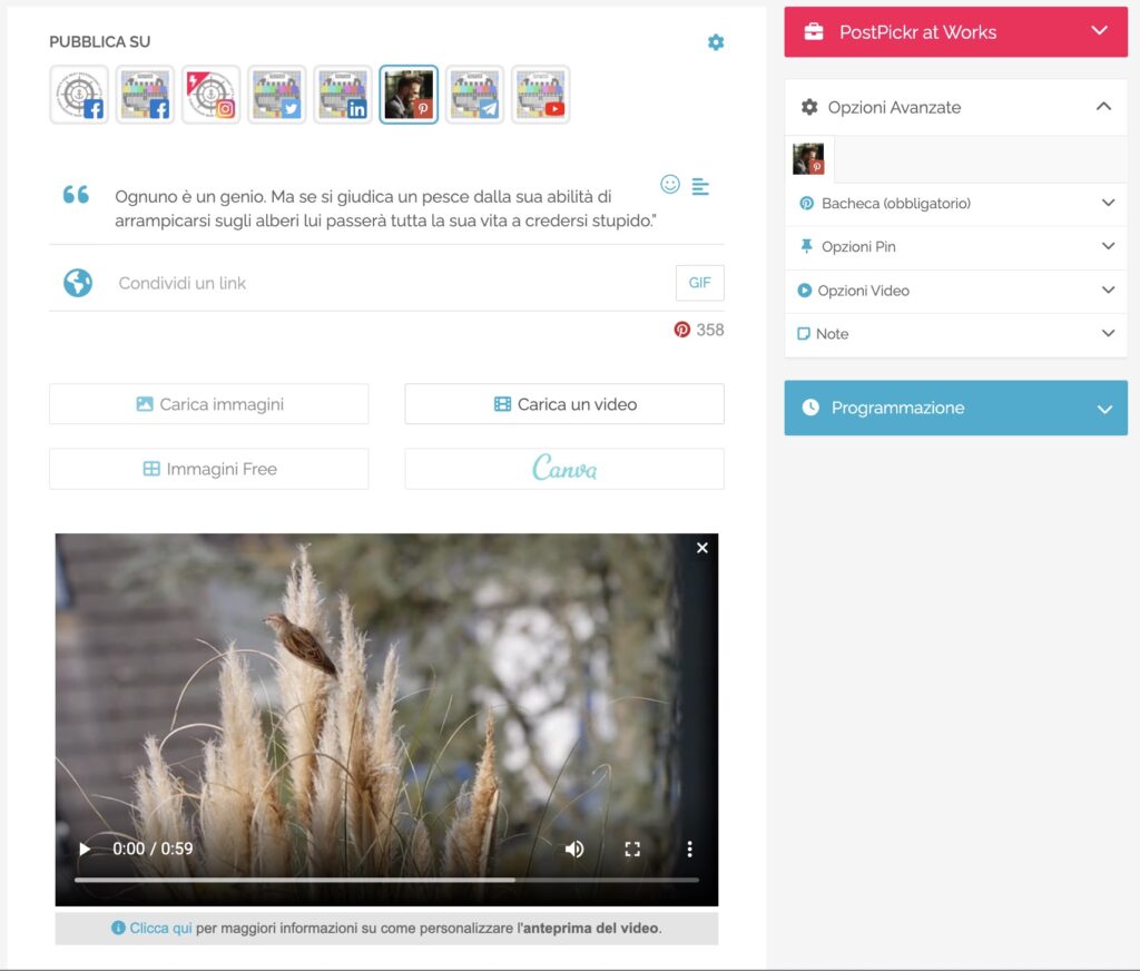 Post Editor - crea un contenuto video