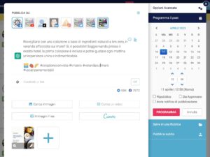 l'immagine generata da Canva allegata al post nel editor di PostPickr