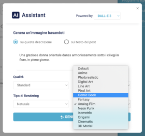 Modello di prompt assistito per la generazioni di immagini con DALL-E