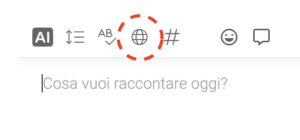 AI toolbar - pulsante traduzione multilingua