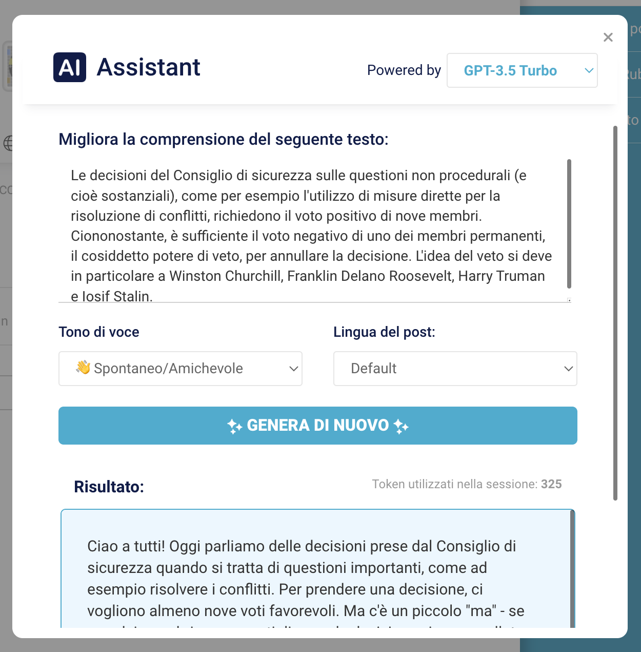 Modello di prompt assistito per lil miglioramento della comprensione di un testo