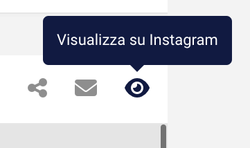Tooltip con il testo "Visualizza su Instagram" sopra un'icona che suggerisce un collegamento diretto per visualizzare il contenuto correlato sulla piattaforma Instagram.