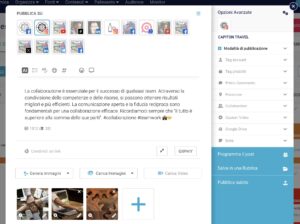 Un esempio di post feed Instagram nel Post Editor