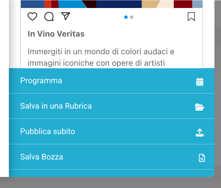 post editor di PostPickr con dettaglio sulla barra di programmazione dei post