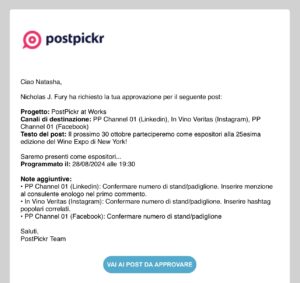 esempio di notifica email