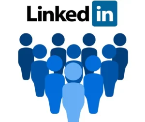 Logo LinkedIn con immagine di persone connesse tra loro | PostPickr