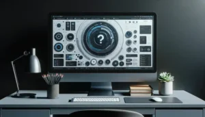 Immagine evocativa di un computer con un punto di domanda nel desktop a simboleggiare il mistero dell'algoritmo | PostPickr