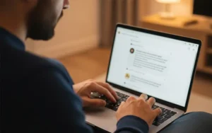 Membro di una community social che, dal divano di caso, partecipa alla discussione | PostPickr