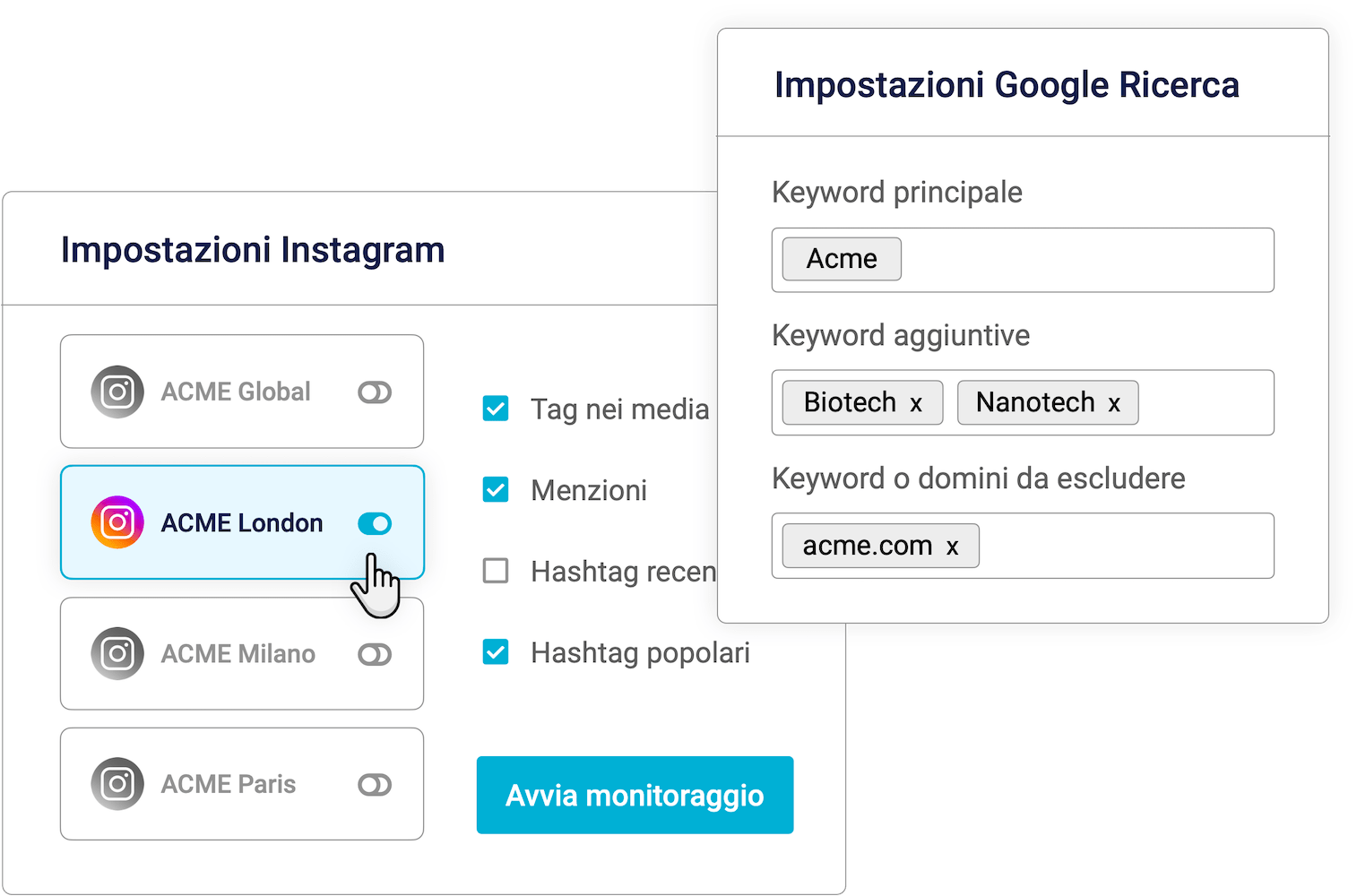 Importazione multipla di immagini