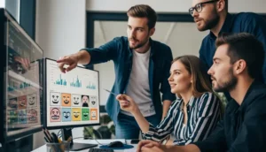 Team dedicato al meme marketing al lavoro | PostPickr