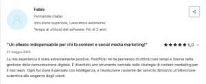 recensione della piattaforma PostPickr sul portale Capterra