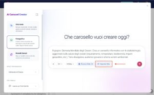 Setup iniziale: schermata con il pannello di impostazione dello stile delle slide